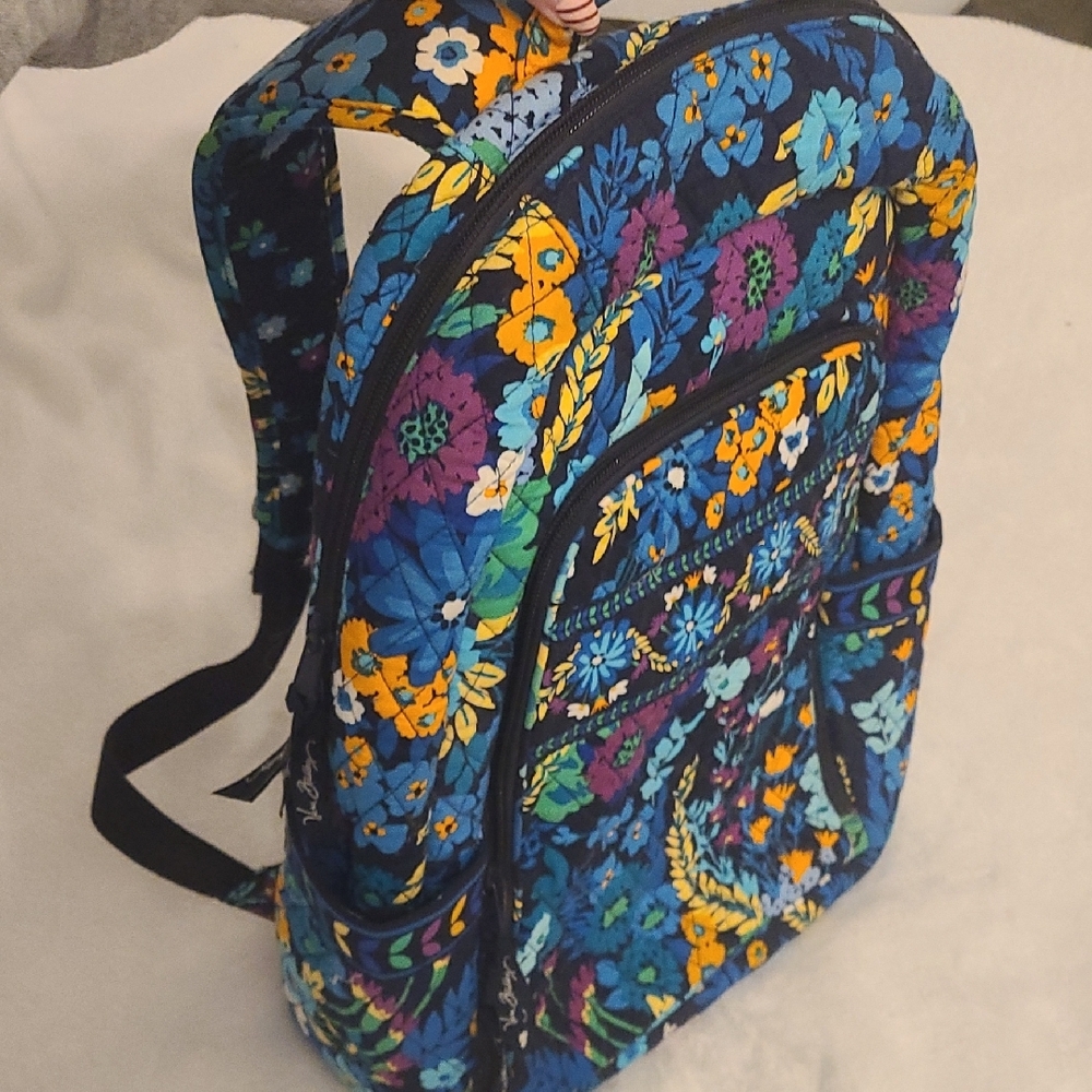 🪻 Vera Bradley Laptop Backpack, Midnight Blues - Picture 3 of 5